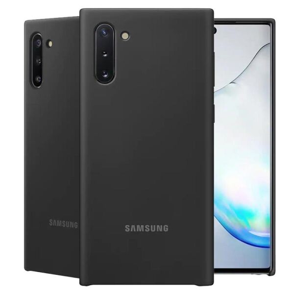Galaxy Note 10 ile Uyumlu Silikon Kılıf Siyah EF-PN970TBEGWW
