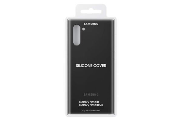 Galaxy Note 10 ile Uyumlu Silikon Kılıf Siyah EF-PN970TBEGWW