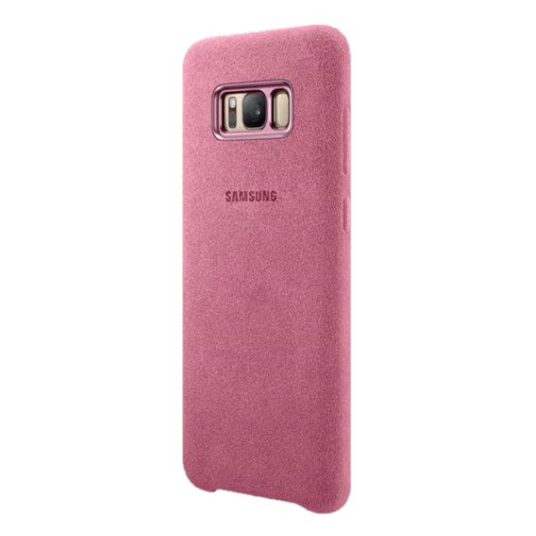 Galaxy S8 Plus ile Uyumlu Alacantara Cover Pembe EF-XG955APEGWW (Out)