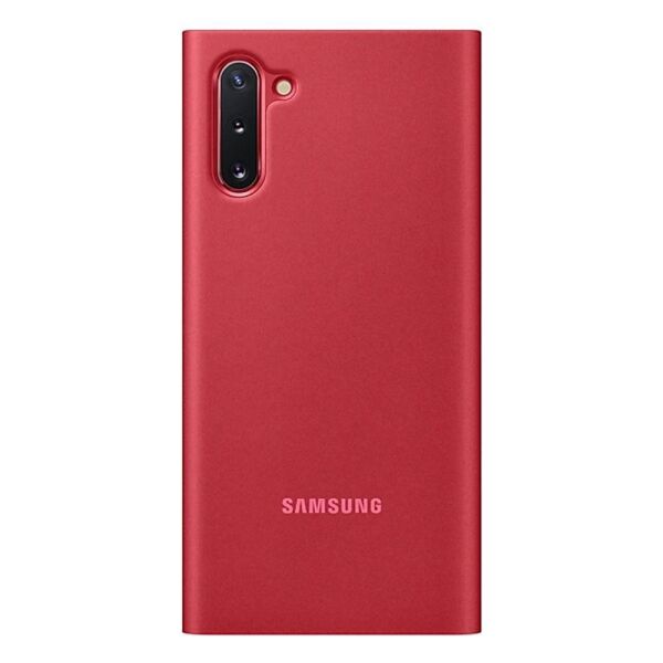 Galaxy Note 10 ile Uyumlu Clear View Kılıf Kırmızı EF-ZN970CREGWW