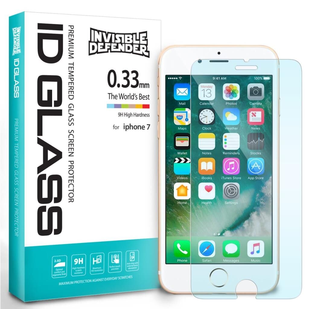 Ringke IDGL iPhone 7 ile Uyumlu Glass Ekran Koruyucu 0.33 mm