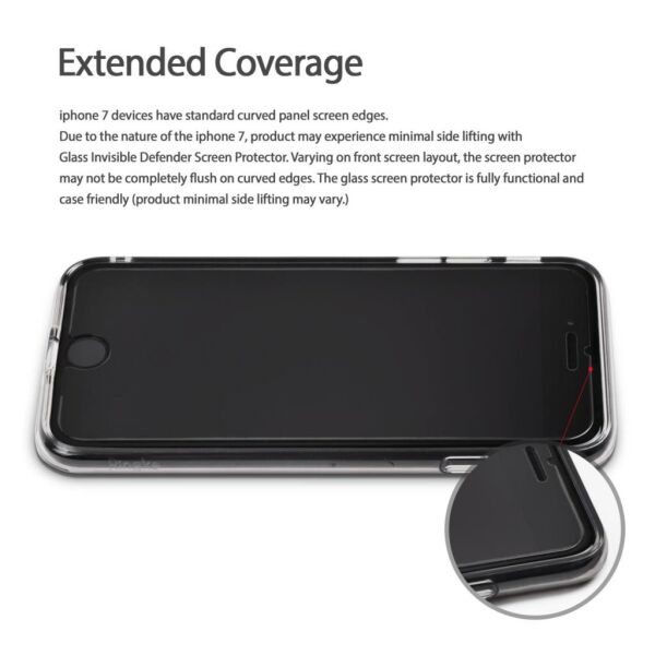 Ringke IDGL iPhone 7 ile Uyumlu Glass Ekran Koruyucu 0.33 mm