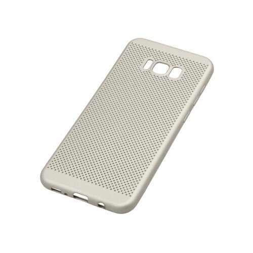 Galaxy S8 ile Uyumlu Rubber Delikli Silikon Kılıf Gümüş