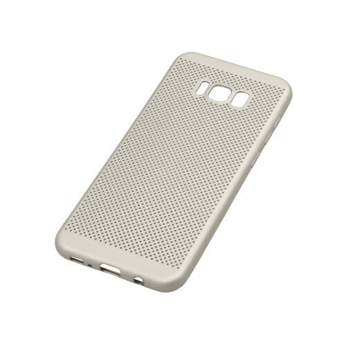 Galaxy S8 ile Uyumlu Rubber Delikli Silikon Kılıf Gümüş