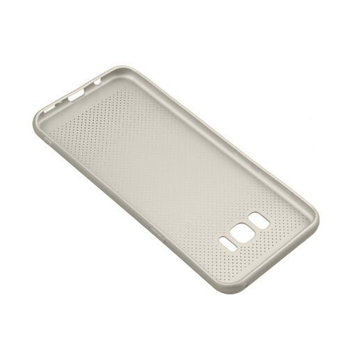 Galaxy S8 ile Uyumlu Rubber Delikli Silikon Kılıf Gümüş