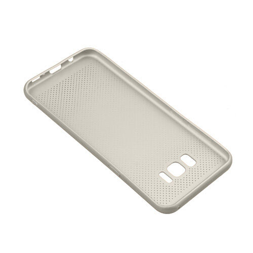 Galaxy S8 ile Uyumlu Rubber Delikli Silikon Kılıf Gümüş