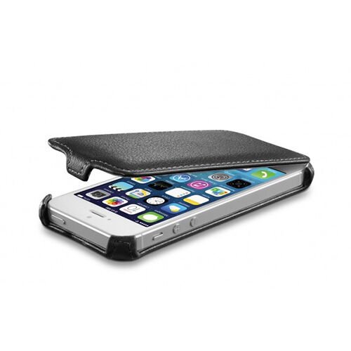 Cellular Line iPhone SE/5S/5 ile Uyumlu Flap Mıknatıssız Kılıf Siyah FLAPIPHONE5BK