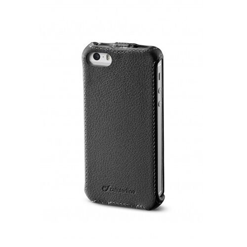 Cellular Line iPhone SE/5S/5 ile Uyumlu Flap Mıknatıssız Kılıf Siyah FLAPIPHONE5BK
