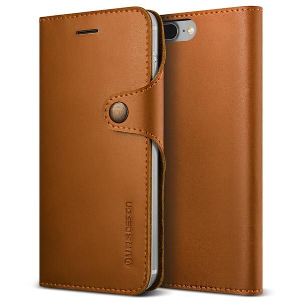VRS Design iPhone 8 Plus /7 Plus ile Uyumlu Native Diary Kılıf Brown