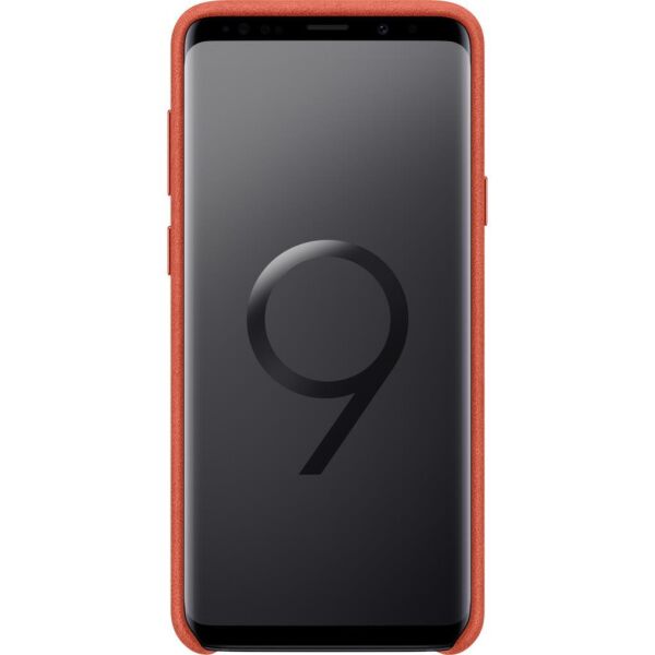 Galaxy S9 Plus ile Uyumlu Alcantara Kılıf Kırmızı EF-XG965AREGWW