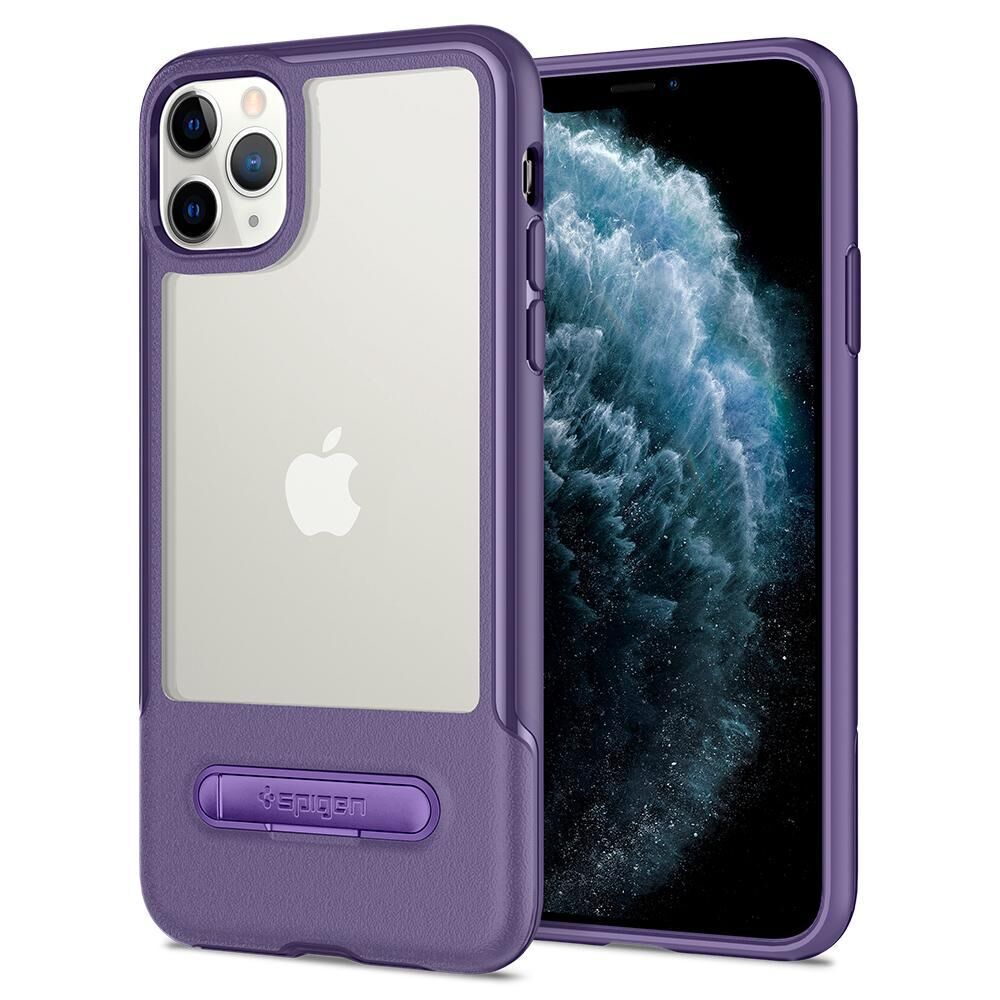 Spigen iPhone 11 Pro Max ile Uyumlu Kılıf Slim Armor Essential S Purple