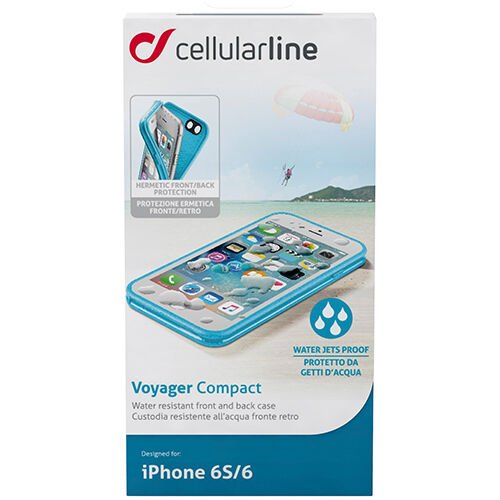 Cellular Line Suya Dayanıklı Voyager Compact Kılıf iPhone 6/6S ile Uyumlu Mavi