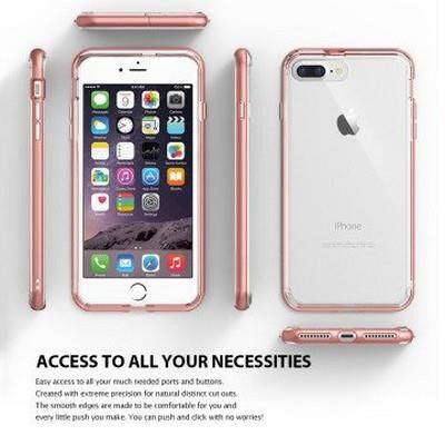 Ringke Frame İphone 7 Plus ile Uyumlu Çerçeveli Bumper Kılıf Metal Slate