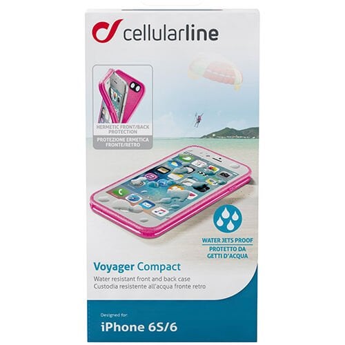 Cellular Line Suya Dayanıklı Voyager Compact Kılıf iPhone 6/6S ile Uyumlu Pembe
