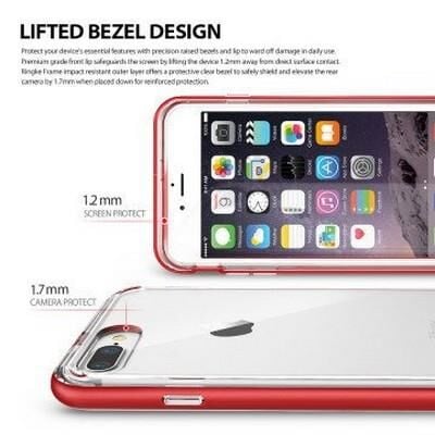 Ringke Frame İphone 7 Plus ile Uyumlu Çerçeveli Bumper Kılıf Royal Gold