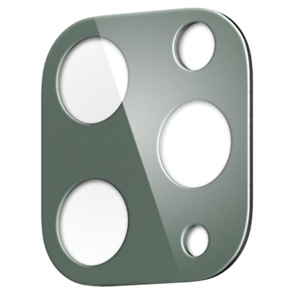 Spigen iPhone 11 Pro Max / 11 Pro ile Uyumlu Kamera Lens Cam Ekran Koruyucu Full Cover (2 Adet) Midnight Green