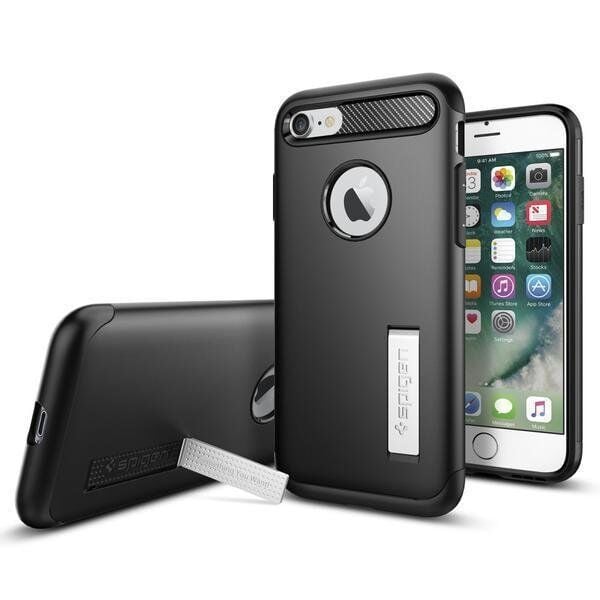Spigen iPhone 7/8 ile Uyumlu Kılıf Slim Armor Black