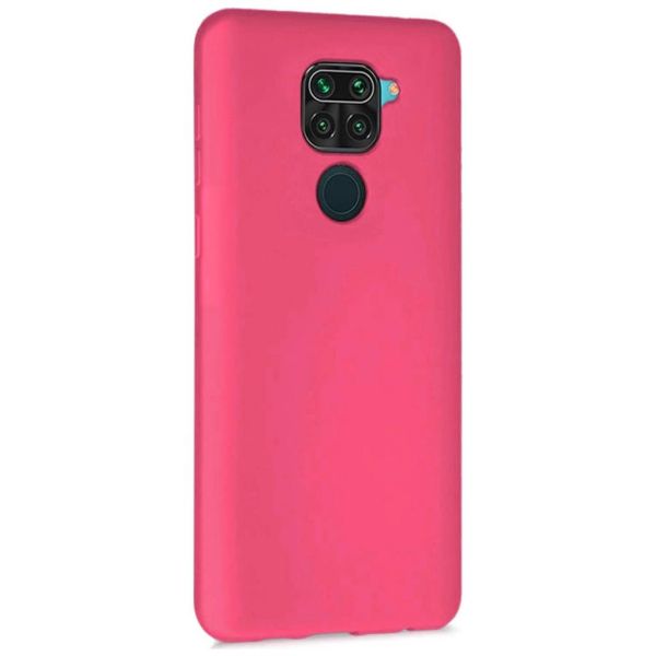 Redmi Note 9 ile Uyumlu Cappy Silikon Kılıf Koyu Pembe