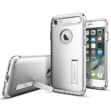 Spigen iPhone 7/8 ile Uyumlu Kılıf Slim Armor Satin Silver