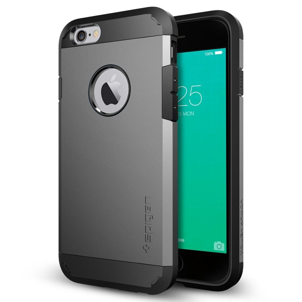 Spigen iPhone 6s/6 ile Uyumlu Kılıf Tough Armor Gunmetal