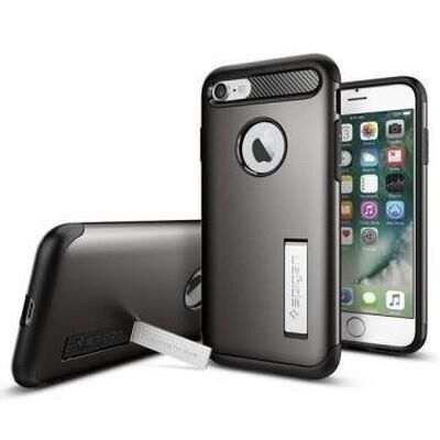 Spigen iPhone 7/8 ile Uyumlu Kılıf Slim Armor Gun Metal