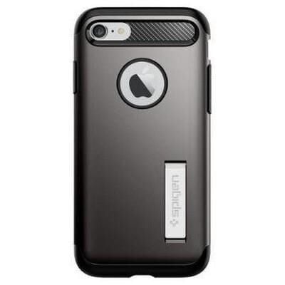 Spigen iPhone 7/8 ile Uyumlu Kılıf Slim Armor Gun Metal