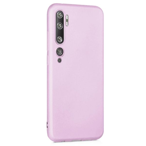 Mi Note 10 ile Uyumlu Cappy Silikon Kılıf Pudra