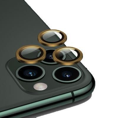Zore iPhone 11 Pro ile Uyumlu Metal Kamera Koruyucu Gold