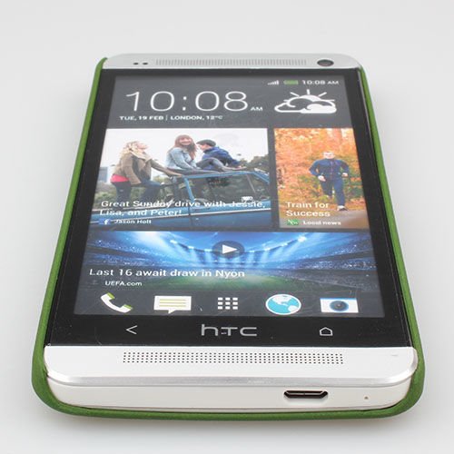 One M7 ile Uyumlu Kumlu Sert Kauçuk Kılıf Yeşil