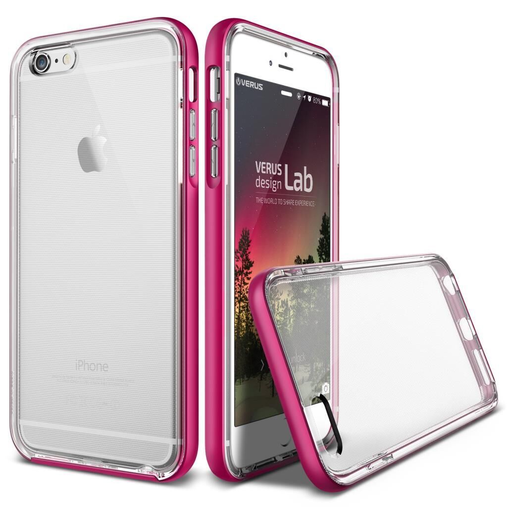 Verus iPhone 6 Plus/6S Plus ile Uyumlu Crystal Bumper Kılıf Hot Pink