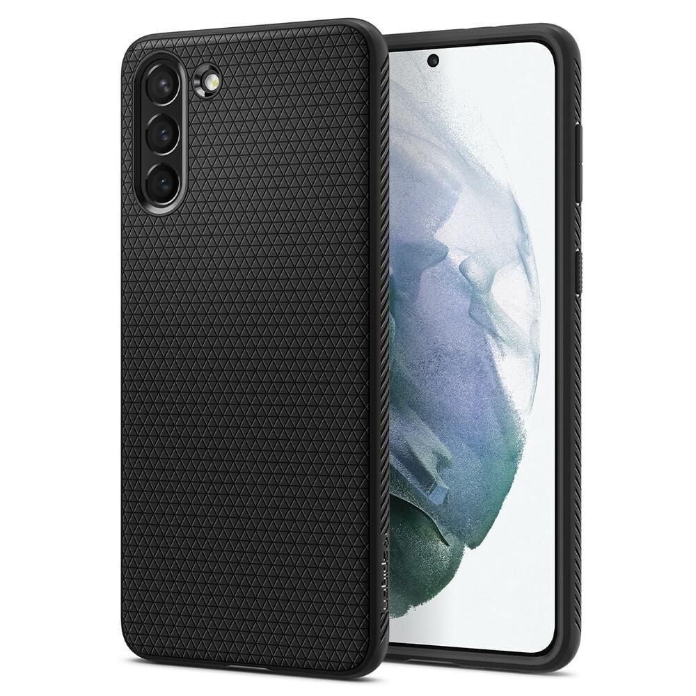 Spigen Galaxy S21 Plus ile Uyumlu Kılıf Liquid Air Matte Black