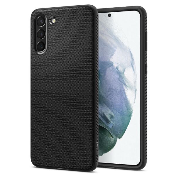 Spigen Galaxy S21 Plus ile Uyumlu Kılıf Liquid Air Matte Black