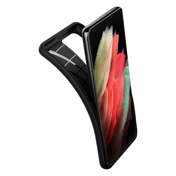 Spigen Galaxy S21 Ultra ile Uyumlu Kılıf Core Armor Matte Black