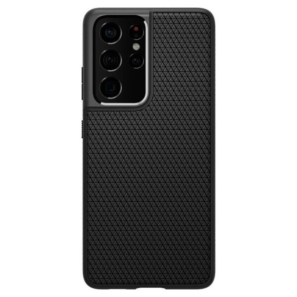 Spigen Galaxy S21 Ultra ile Uyumlu Kılıf Liquid Air Matte Black