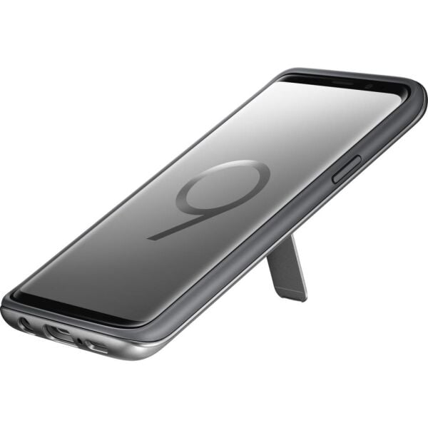 Galaxy S9 ile Uyumlu Protective Stanting Cover Gümüş EF-RG960CSEGWW