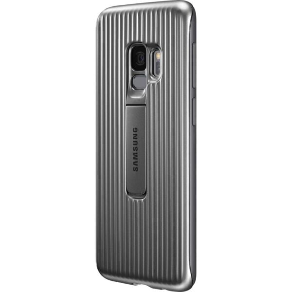 Galaxy S9 ile Uyumlu Protective Stanting Cover Gümüş EF-RG960CSEGWW