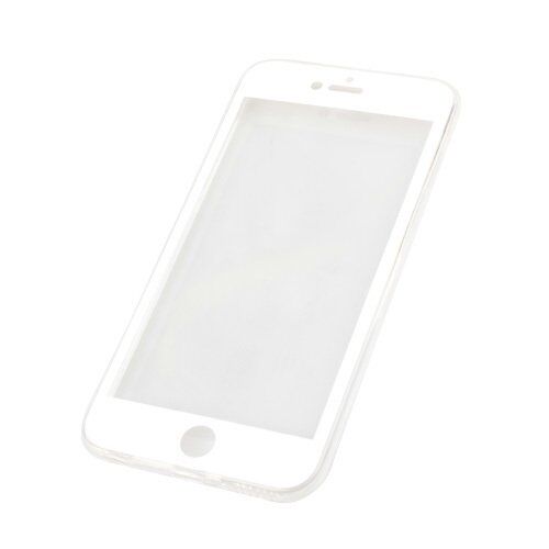 iPhone 7 Plus ile Uyumlu Kılıf 360 Full Kaplama Silikon Beyaz