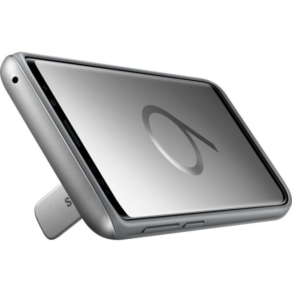 Galaxy S9 ile Uyumlu Protective Stanting Cover Gümüş EF-RG960CSEGWW(Out)