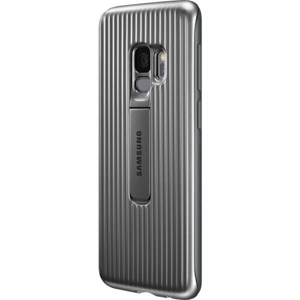 Galaxy S9 ile Uyumlu Protective Stanting Cover Gümüş EF-RG960CSEGWW(Out)