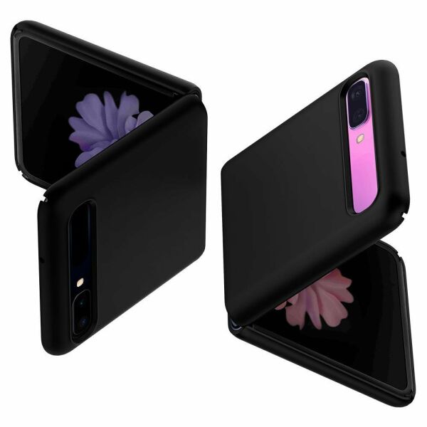 Spigen Galaxy Z Flip ile Uyumlu Kılıf Thin Fit Black