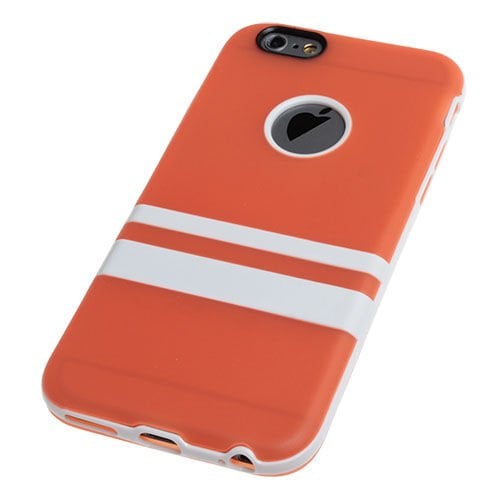 iPhone 6S/6 ile Uyumlu Kılıf Çerçeveli Silikon Turuncu