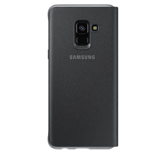 Galaxy A8 (2018) ile Uyumlu Neon Flip Koruyucu Kılıf Siyah EF-FA530PBEGWW