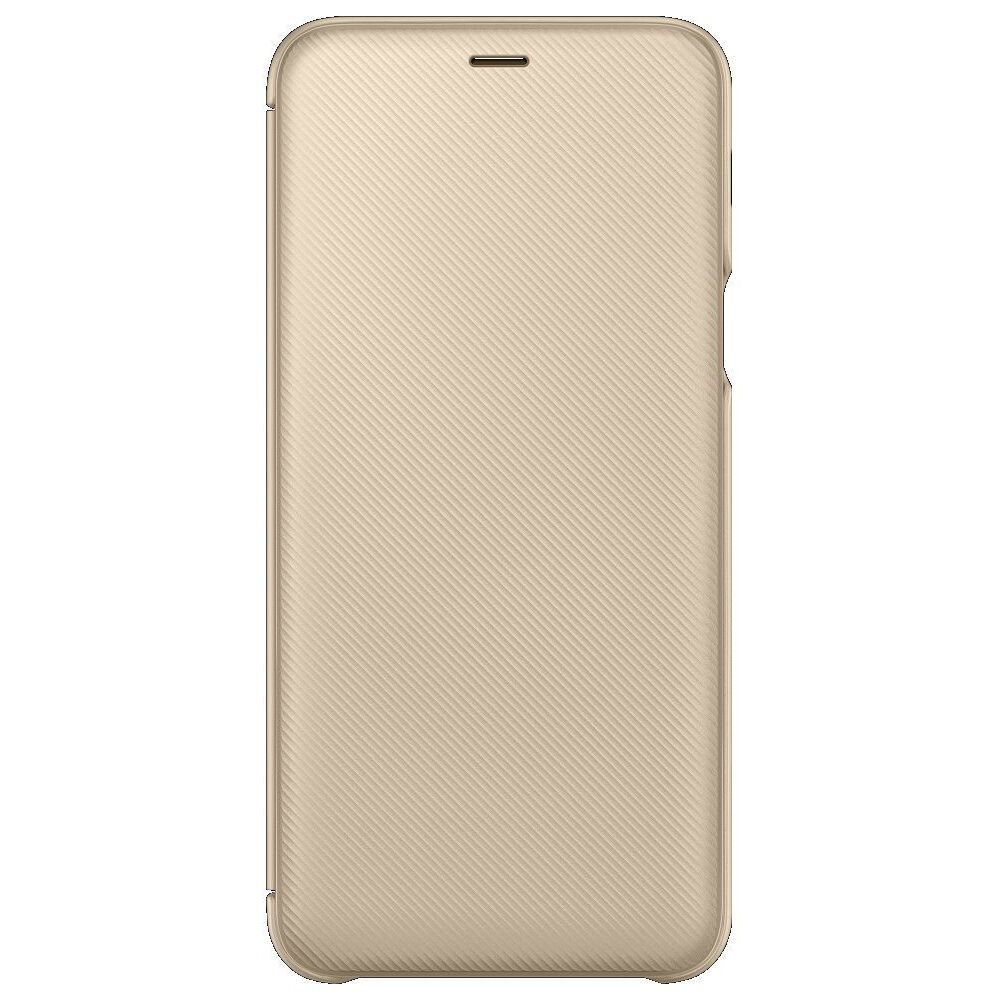 Galaxy A6 Plus 2018 ile Uyumlu Wallet Cover Kılıf Altın EF-WA605CFEGWW (Out)