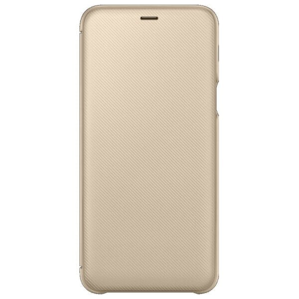 Galaxy A6 Plus 2018 ile Uyumlu Wallet Cover Kılıf Altın EF-WA605CFEGWW (Out)