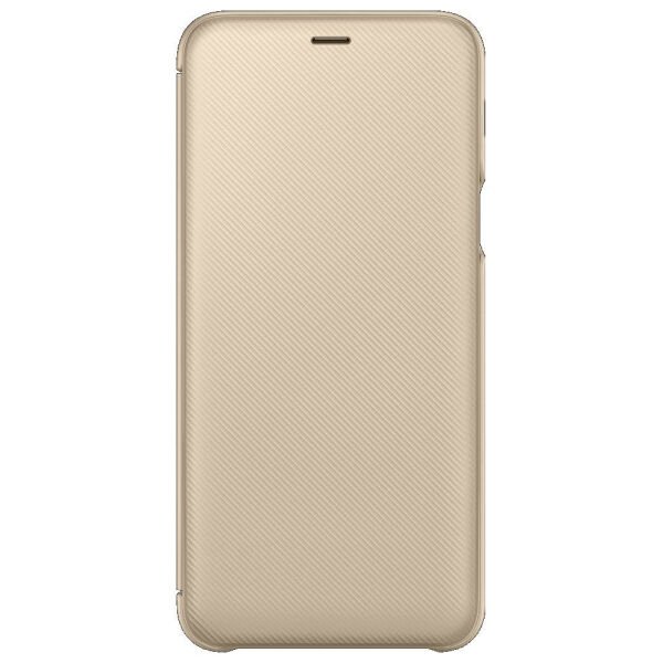 Galaxy A6 Plus 2018 ile Uyumlu Wallet Cover Kılıf Altın EF-WA605CFEGWW (Out)