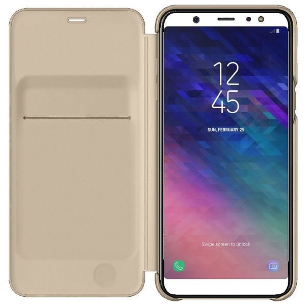 Galaxy A6 Plus 2018 ile Uyumlu Wallet Cover Kılıf Altın EF-WA605CFEGWW (Out)