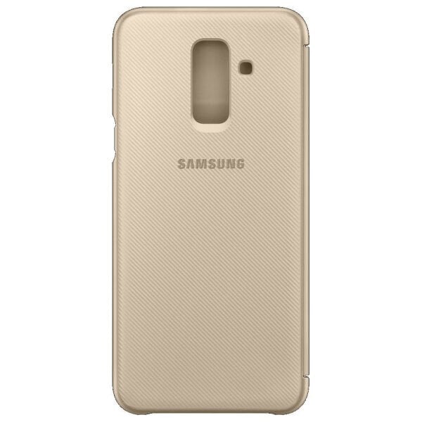 Galaxy A6 Plus 2018 ile Uyumlu Wallet Cover Kılıf Altın EF-WA605CFEGWW (Out)