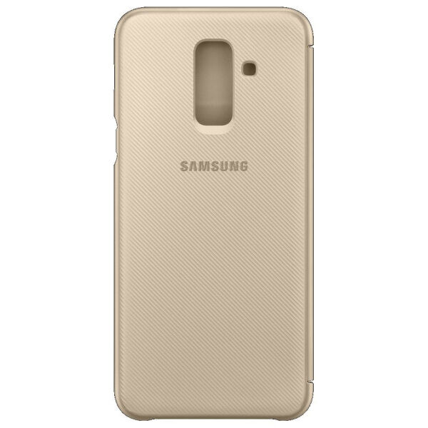 Galaxy A6 Plus 2018 ile Uyumlu Wallet Cover Kılıf Altın EF-WA605CFEGWW (Out)