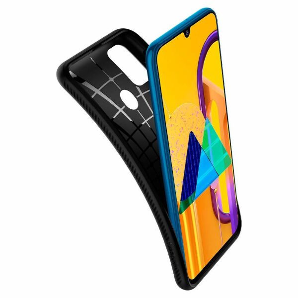 Spigen Galaxy M30s ile Uyumlu Kılıf Liquid Air Matte Black