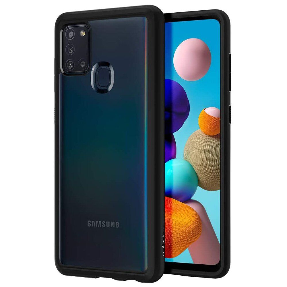 Spigen Galaxy A21s ile Uyumlu Kılıf Ultra Hybrid Matte Black